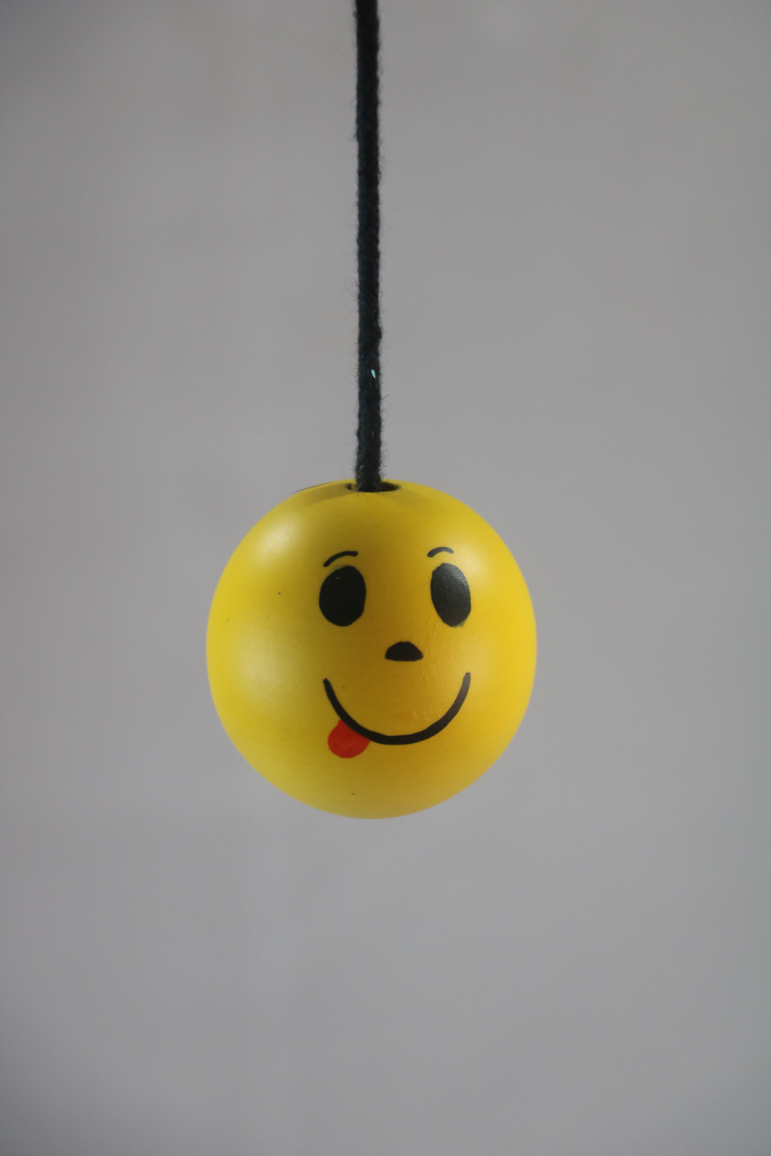 Wooden Smiley Hang Ball Non-Toxic Color