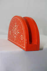 Decorative Wooden Tissue Holder | Hand-Painted Rustic Style