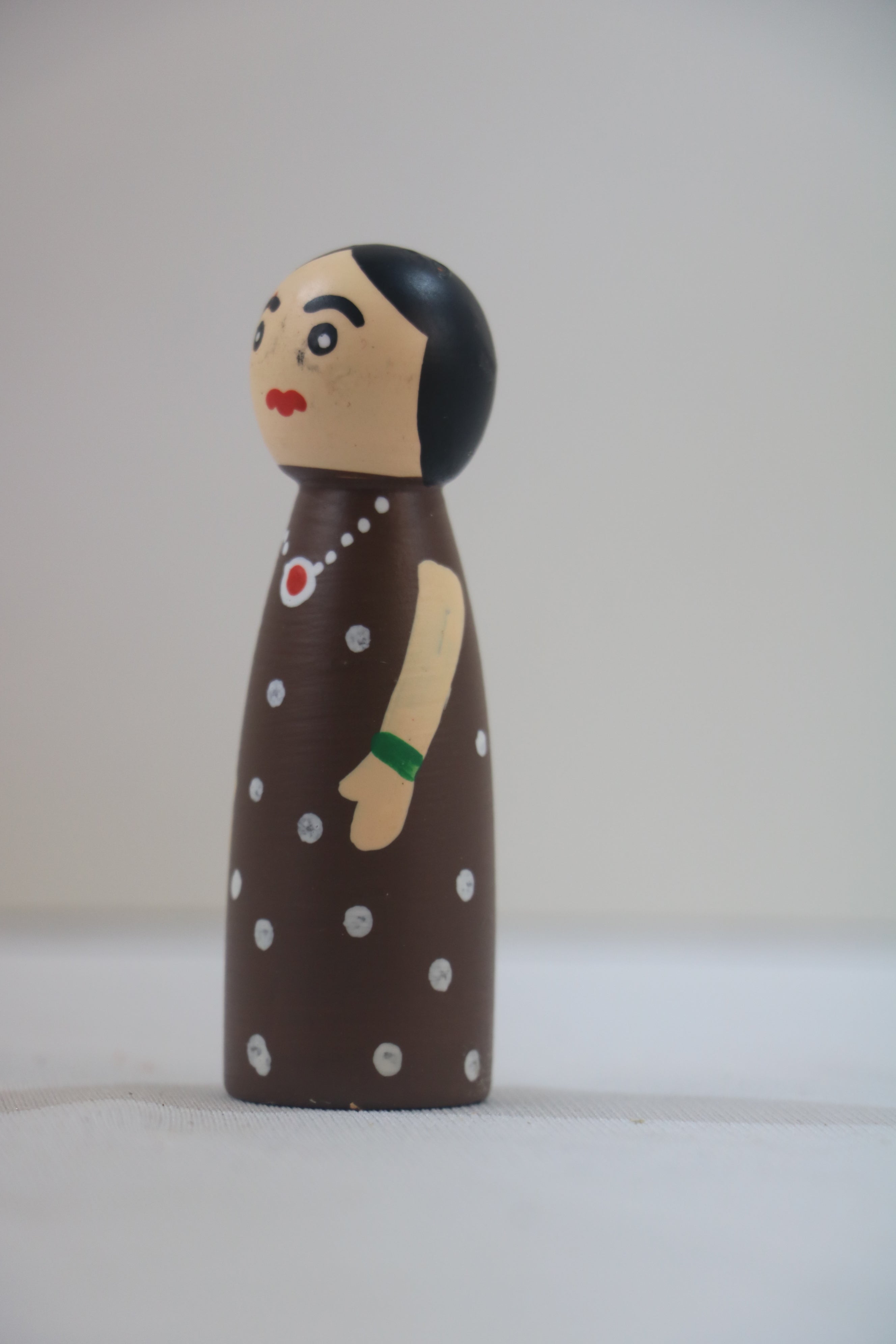 Handcrafted Girl Peg Doll – Charming & Cute