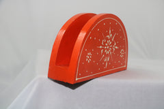 Decorative Wooden Tissue Holder | Hand-Painted Rustic Style