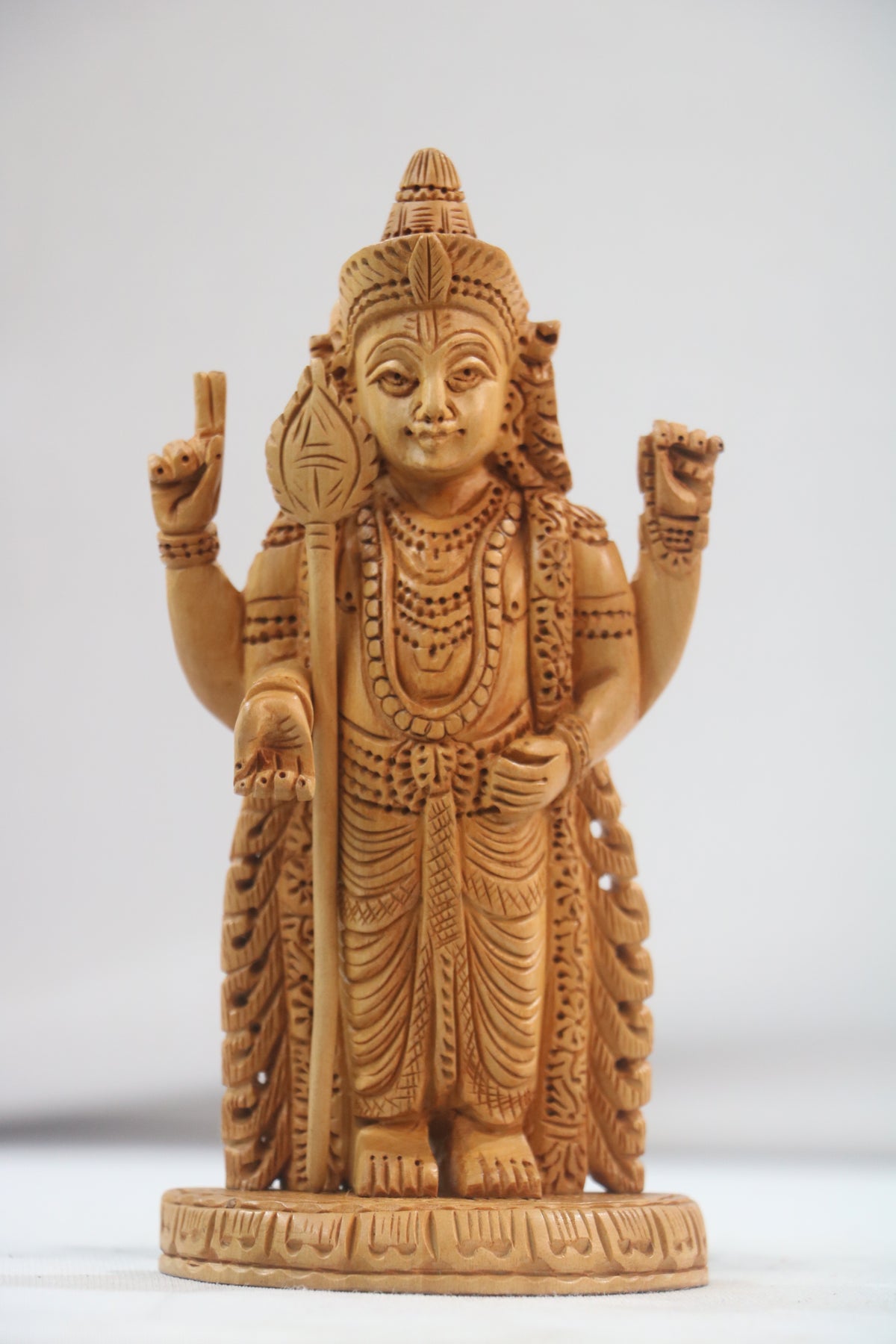 Murugan/Shanmugan Idol | Traditional Hindu Deity Sculpture