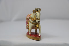 Colorful Hand-Painted Horse with Base | Traditional Art Decor