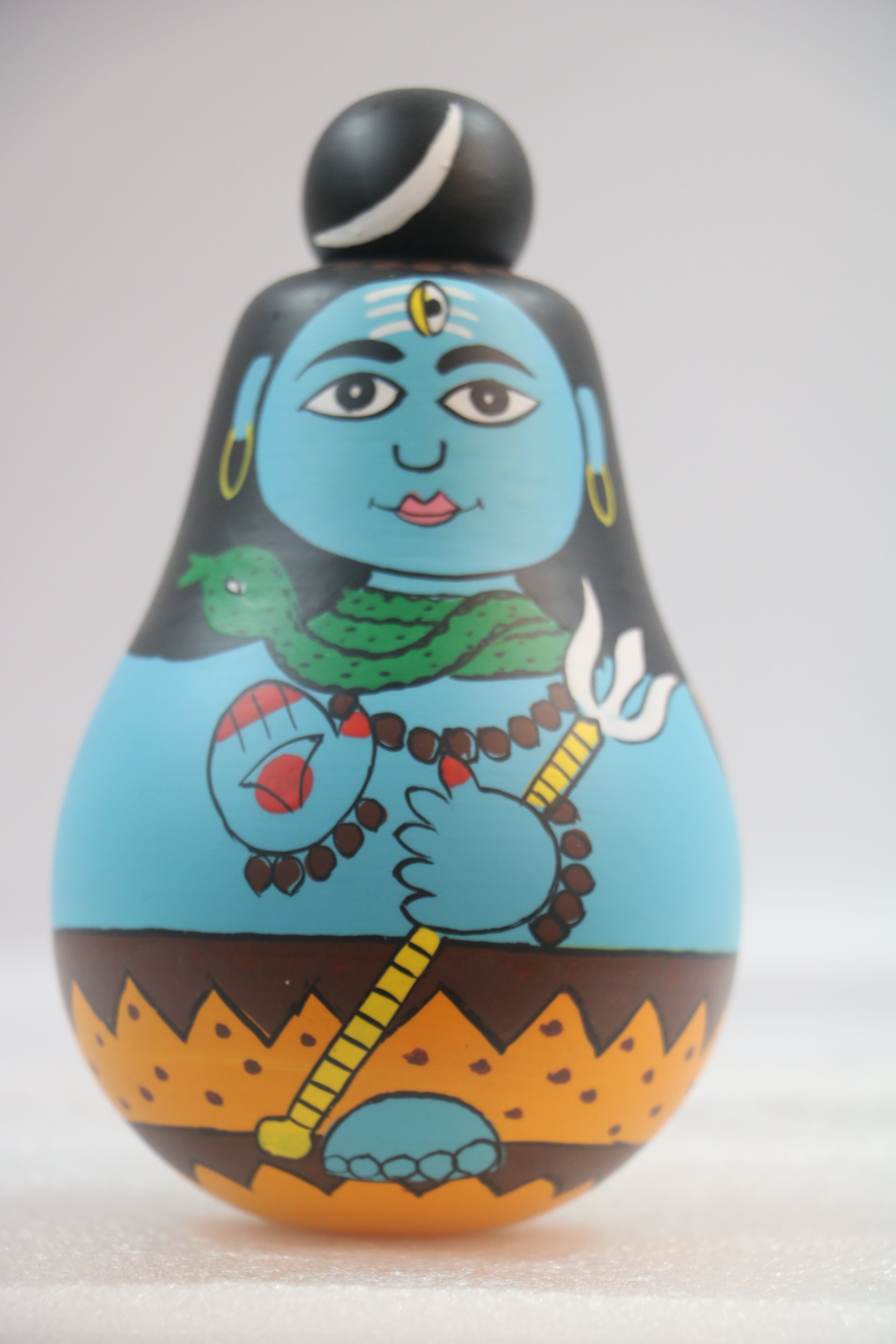 Spiritual Balancing Shiva Idol – Handcrafted Wooden Art