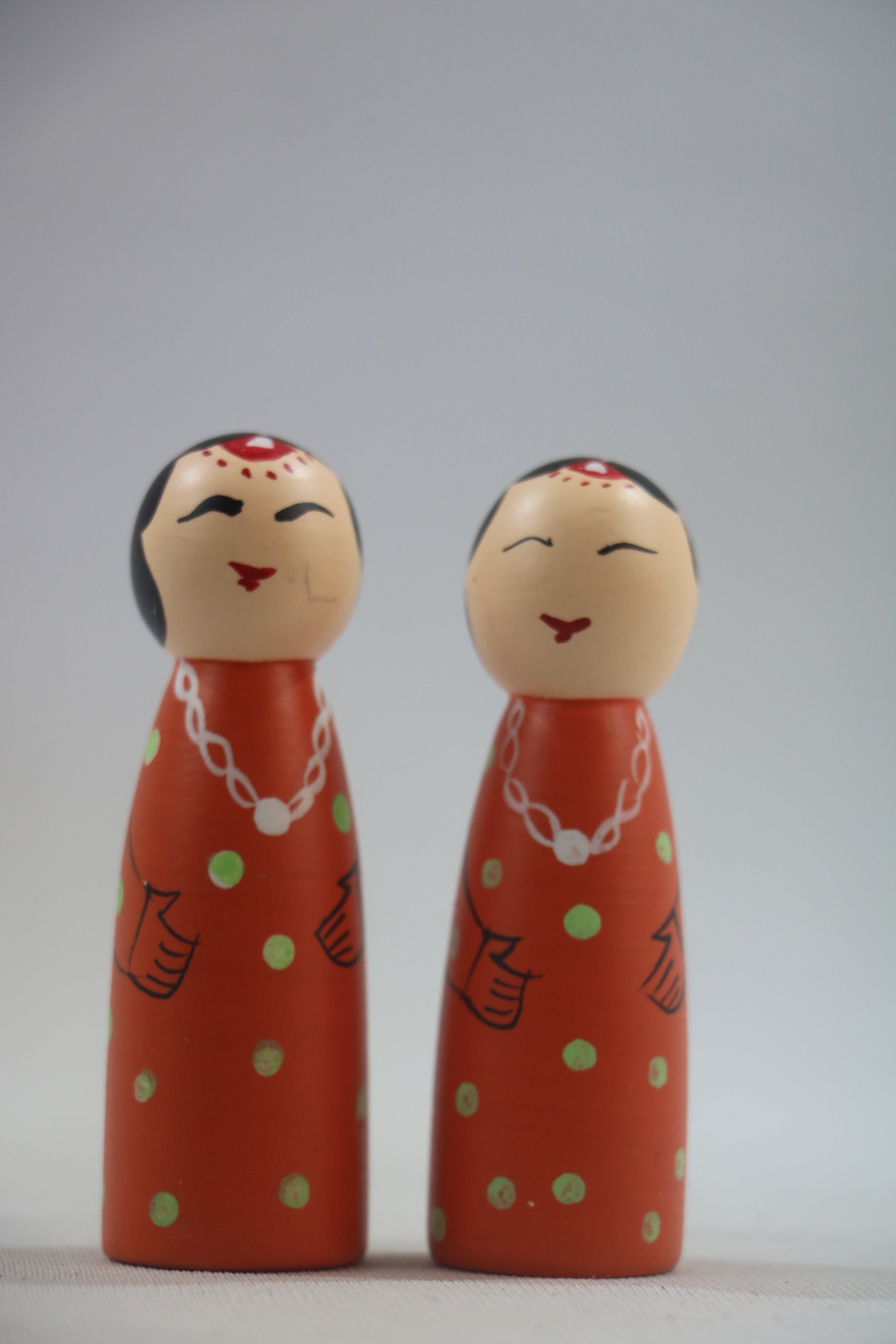 Wooden Girl Peg Doll – Handmade with Non-Toxic Paint