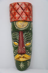 Hand-Painted Human Face Mask Wall Hanging | Artistic Home Accent