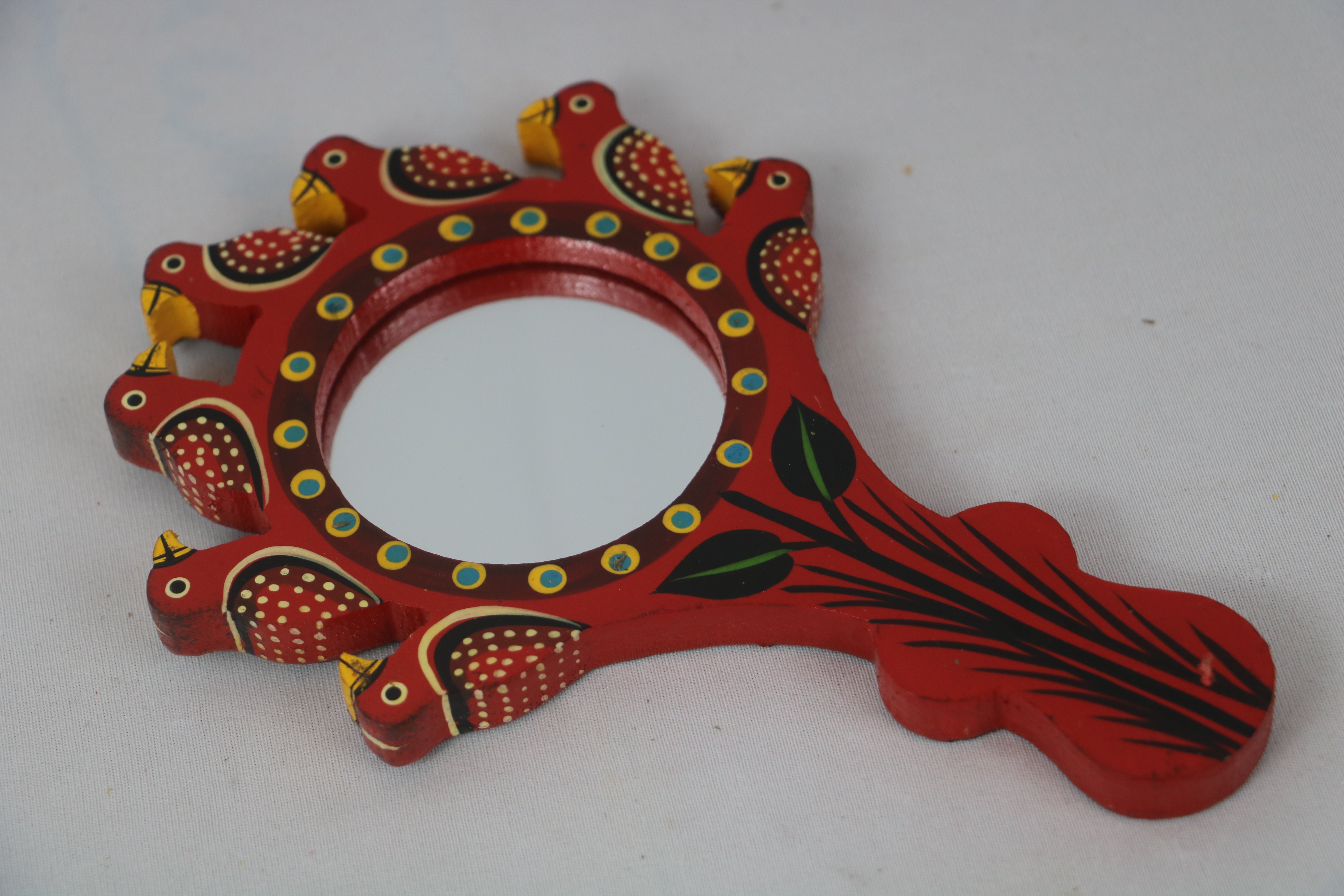 Mirror Magic – Hand-Painted Wooden Wall Mirror