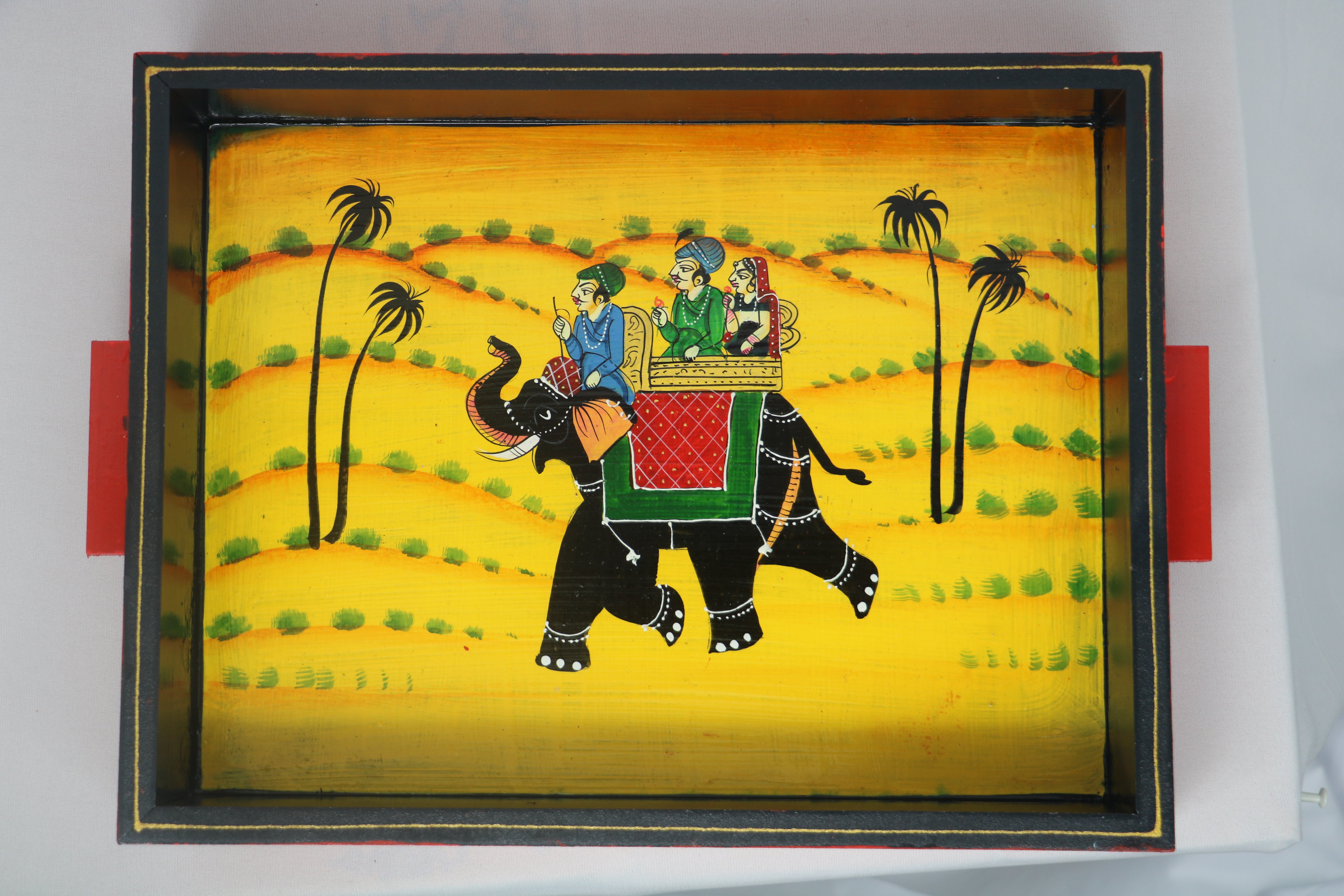 Hand-Painted Decorative Tray Set | Artisan Serving & Display Trays