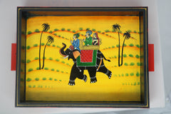 Hand-Painted Decorative Tray Set | Artisan Serving & Display Trays