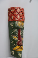 Hand-Painted Human Face Mask Wall Hanging | Artistic Home Accent
