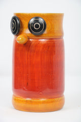 Wooden Owl Pen Stand – Artisan Carved Desk Accessory for Stylish Organization
