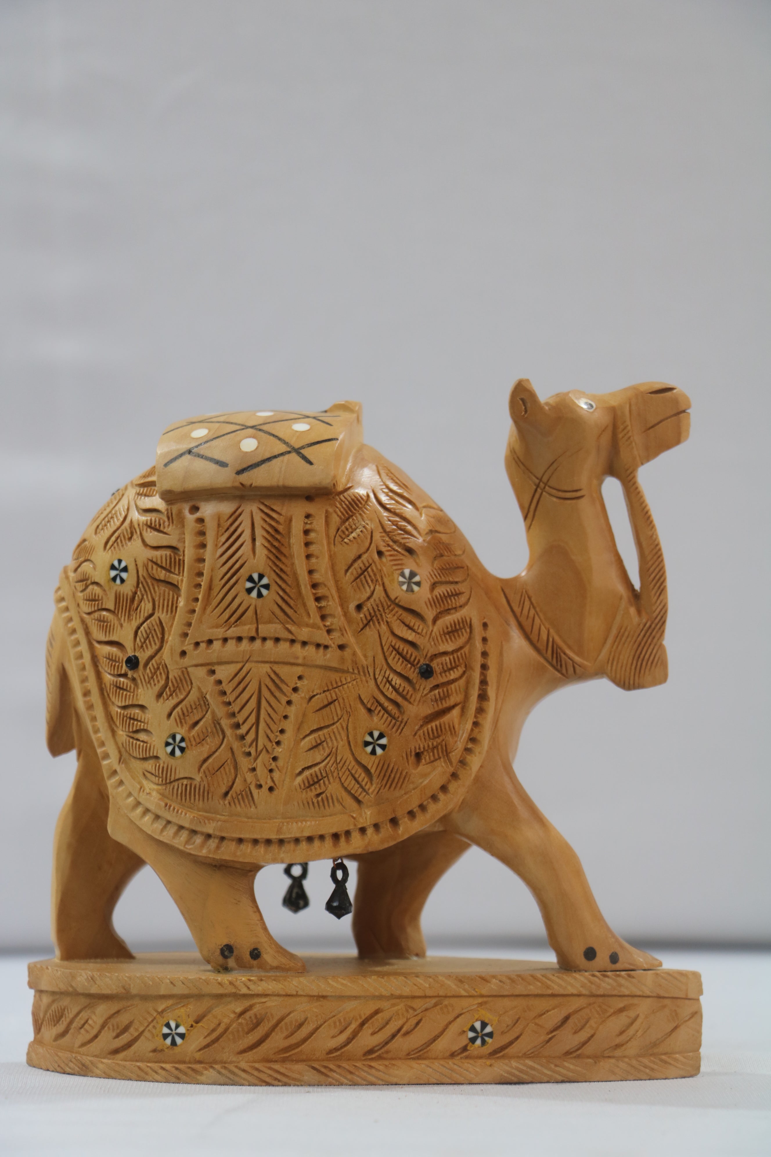 Intricately Hand-Carved Wooden Camel | Rustic Home Decor Piece