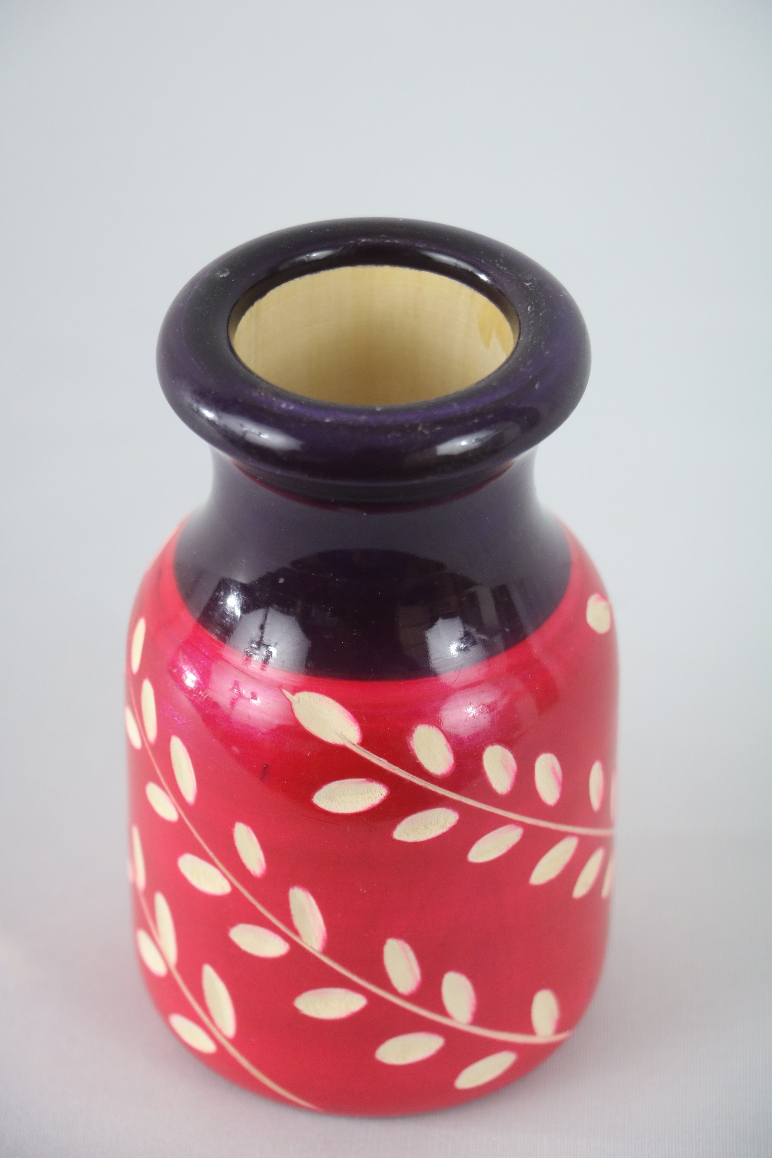 Chenapatnam Wooden Flower Vase – Beautiful Hand-Painted Decor