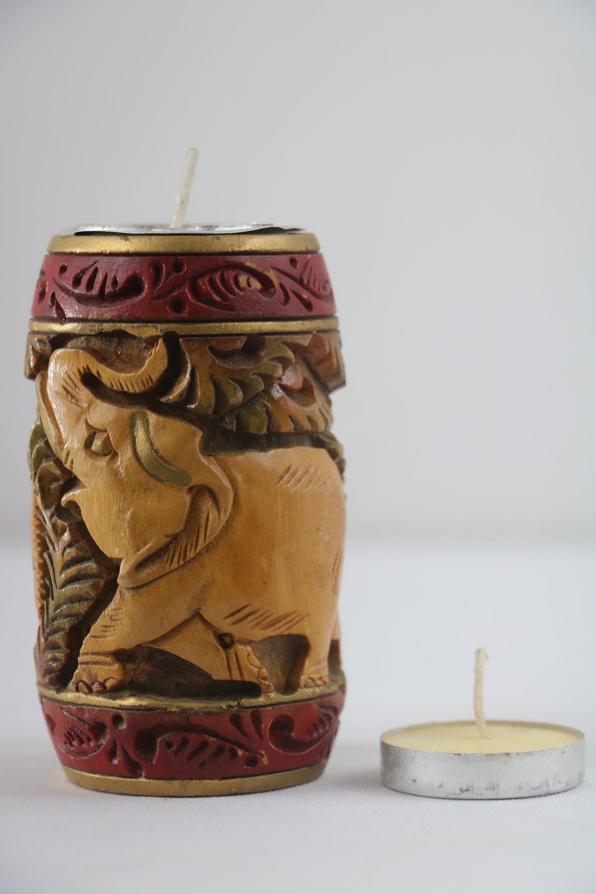 Handmade Wooden Candle Vase – Rustic Home Decor Accent