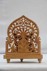 Wooden Lord Ganesh Jali Idol | Artisan Spiritual Sculpture