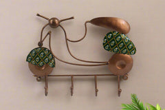 Iron Hand Painted Scooters Wall Hanger