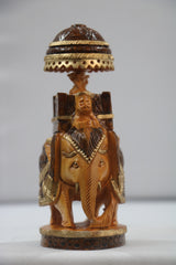 Traditional Wooden Hand-Made Painted Elephant Ambari | Perfect for Home & Gift