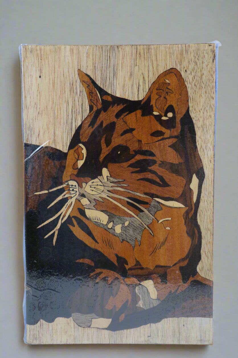 Handcrafted Rosewood Inlay from Mysore – Intricate Wooden Wall Art