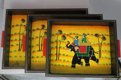 Hand-Painted Decorative Tray Set | Artisan Serving & Display Trays