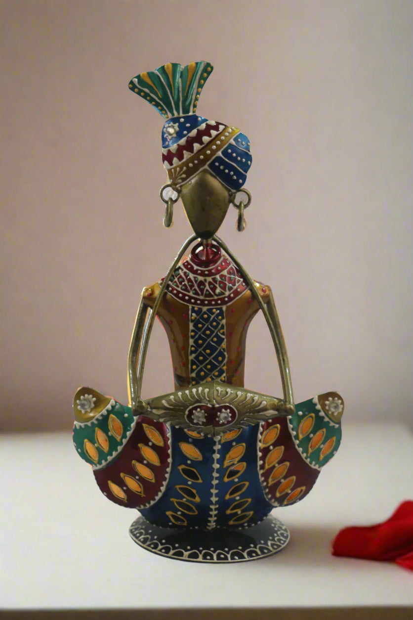 Iron Hand-Painted Musicians Men – Artistic Metal Figurines