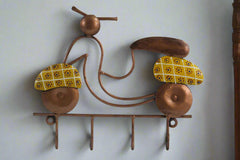 Iron Hand Painted Scooters Wall Hanger