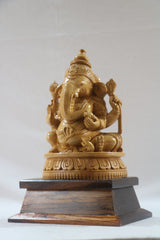 Shivani Wood Ganesha Statue