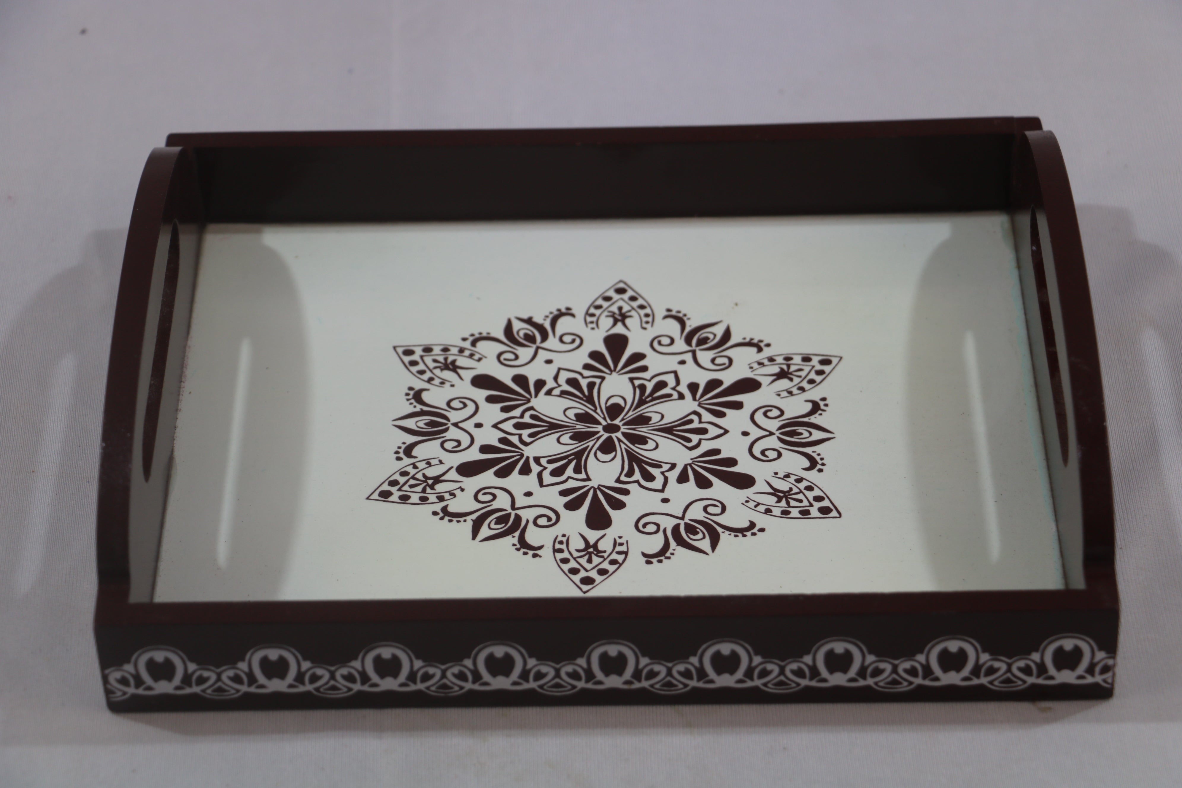 Channapatna Wooden Tray – Handcrafted & Hand-Painted Art