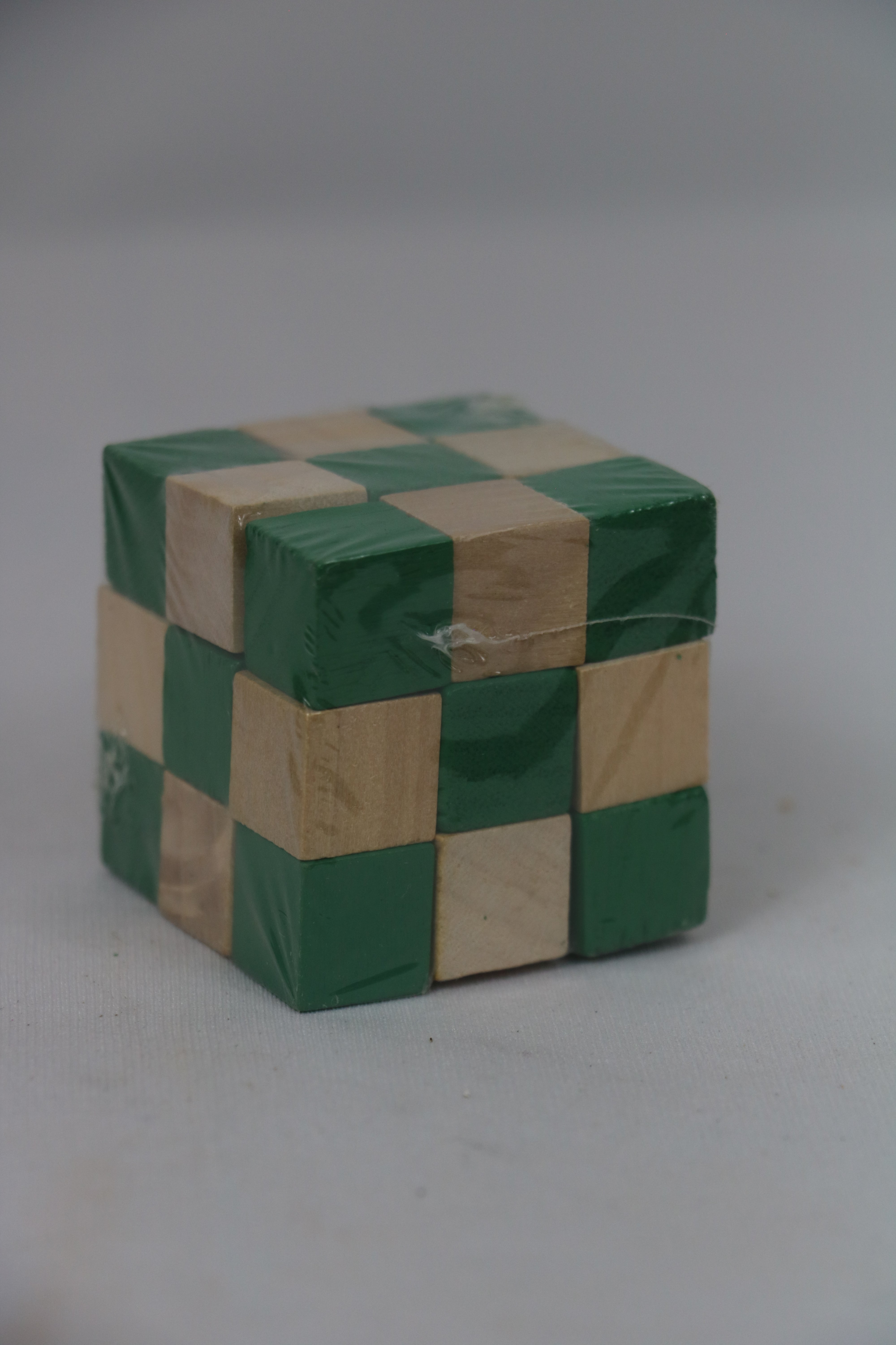 Solid Wood Cube – Artisan Carved Decorative Accent Piece