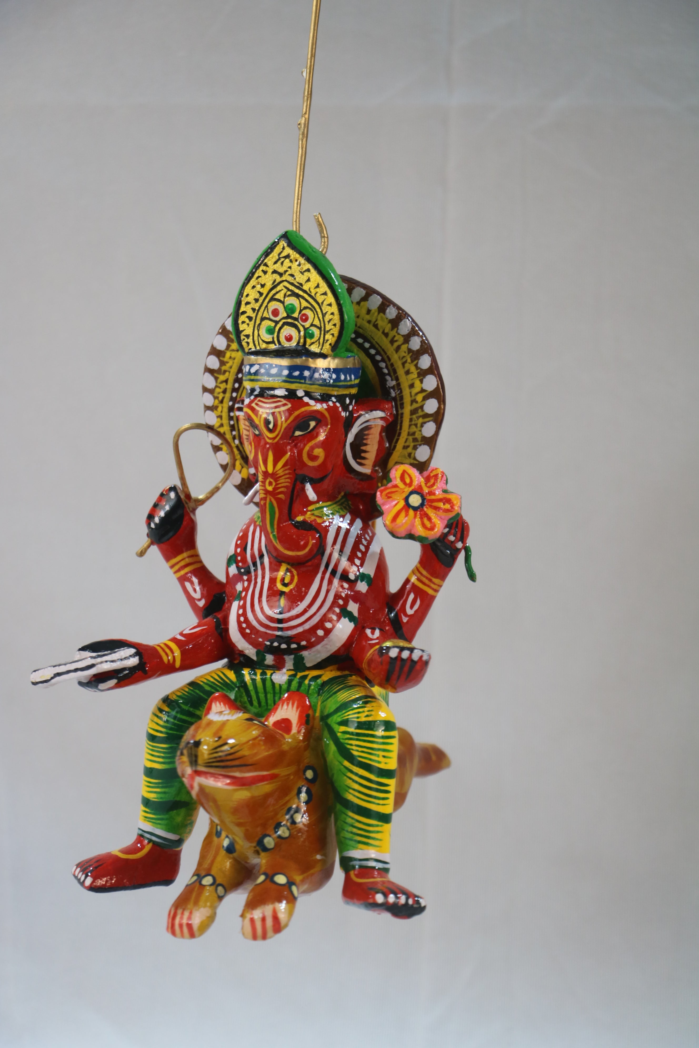 Ganesh Hanging Wooden Hand Painted
