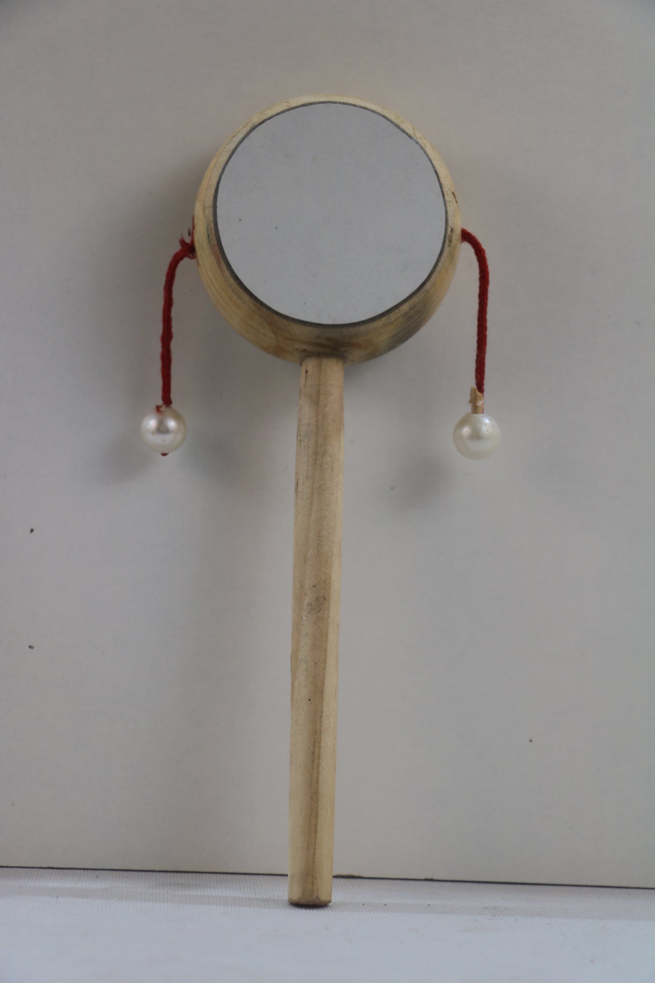 Wooden Handmade Damru Rattle – Traditional Musical Toy for Kids