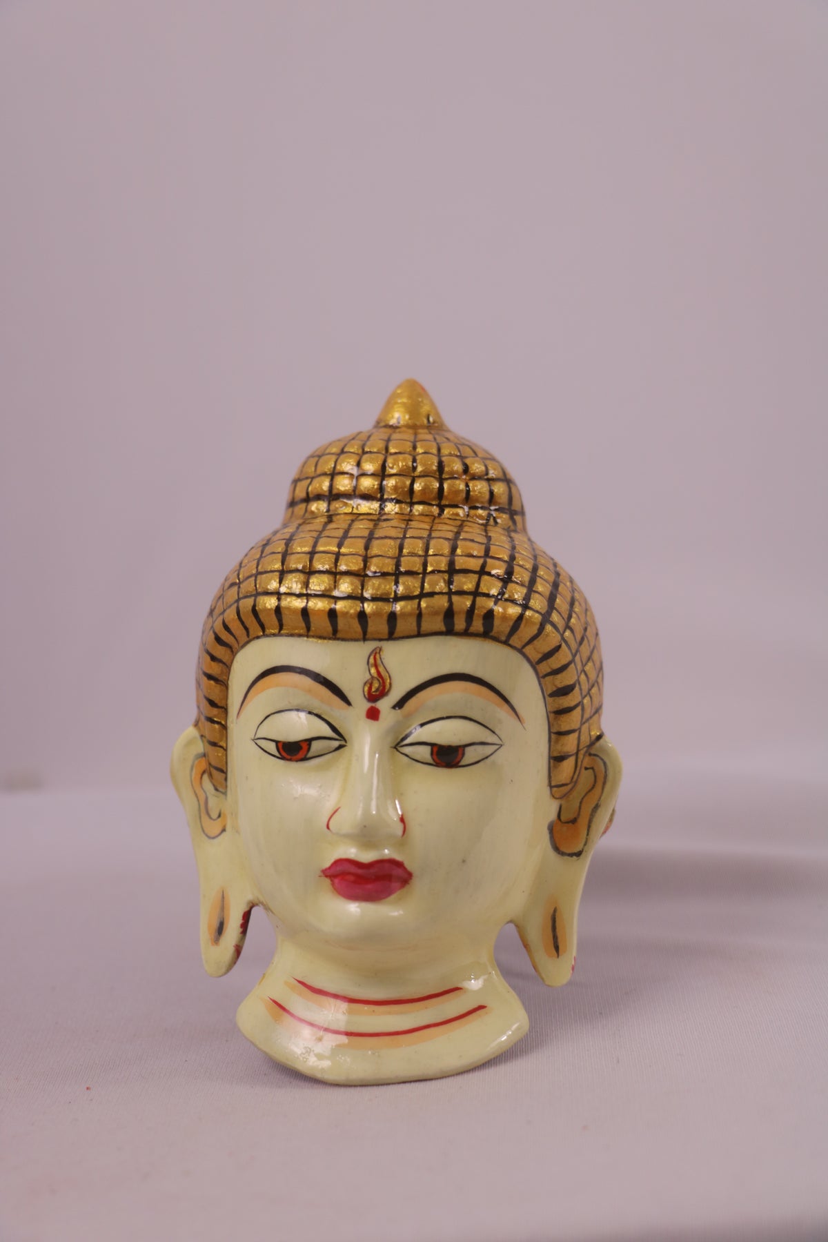 Hand-Painted Metal Buddha Hanging – Spiritual Wall Decor