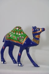 Colorful Metal Camel Statue | Handmade Ethnic Home Decor