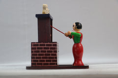 Channapatna Wooden Women at Well Figurine – Traditional Handmade Craft