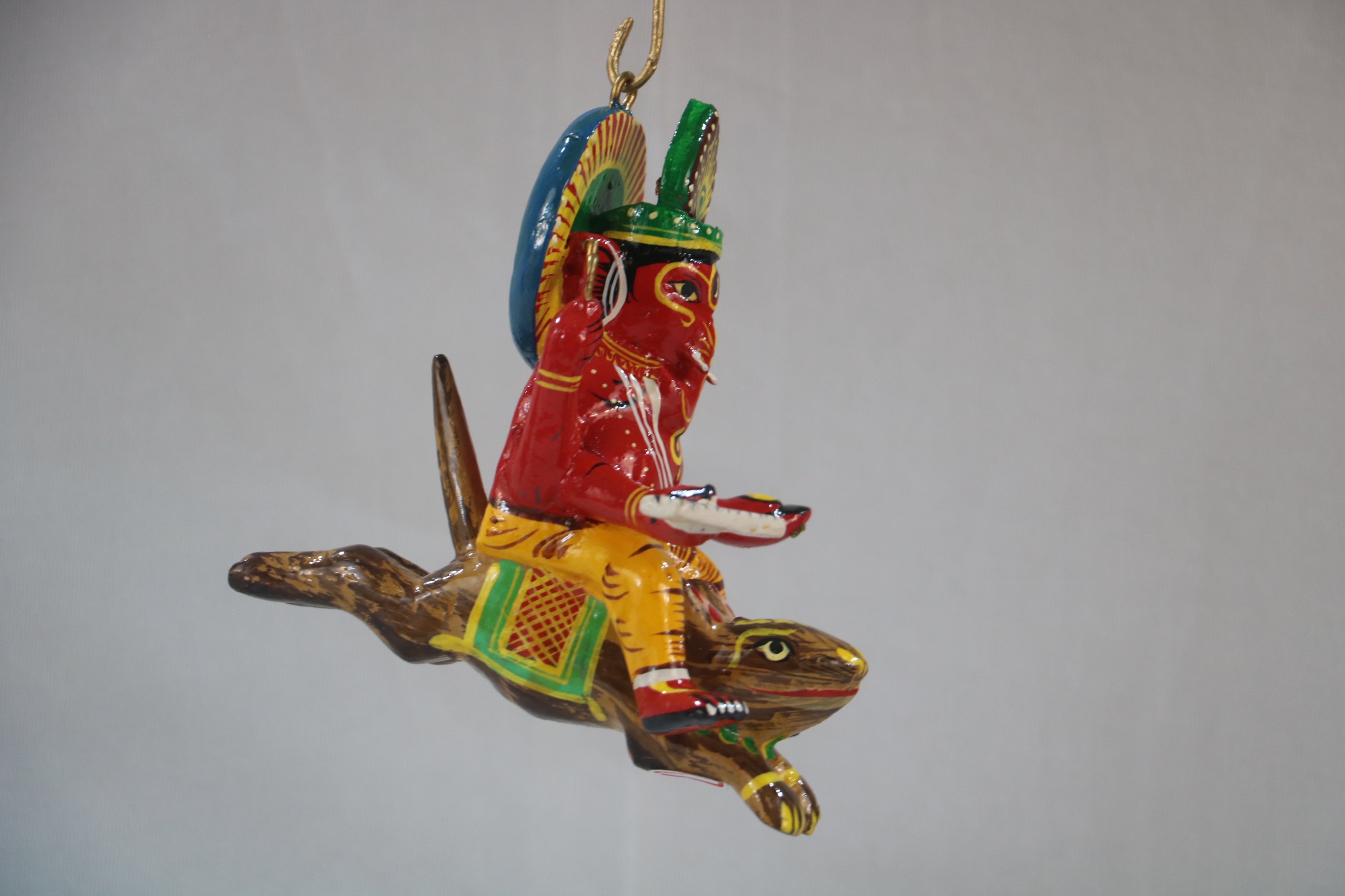 Ganesh Hanging Wooden Hand Painted