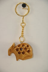 Handcrafted Wooden Jali Key Chains – Intricate Cutwork Design