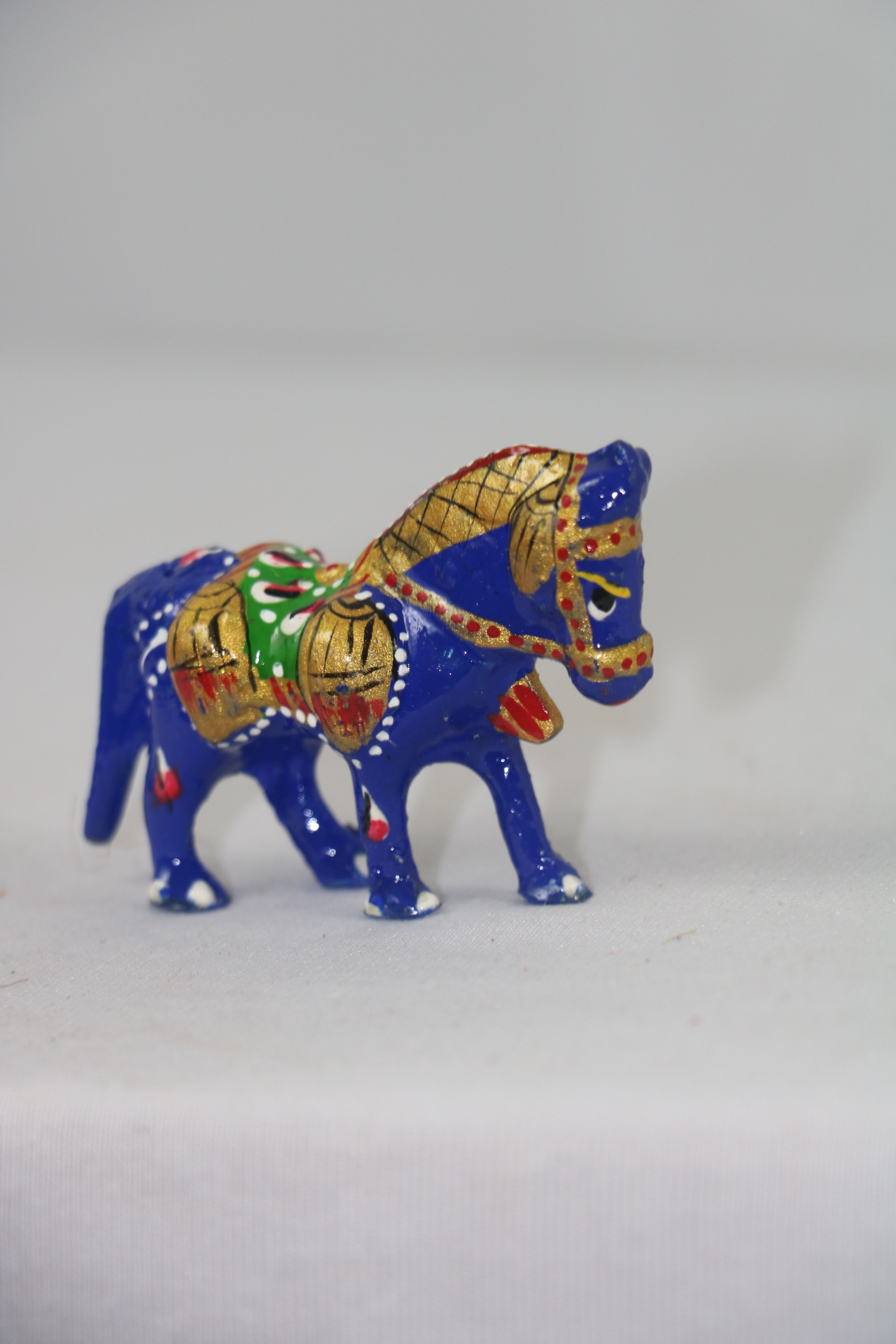 Handmade Metal Blue Horse | Artistic Home Decor Figurine