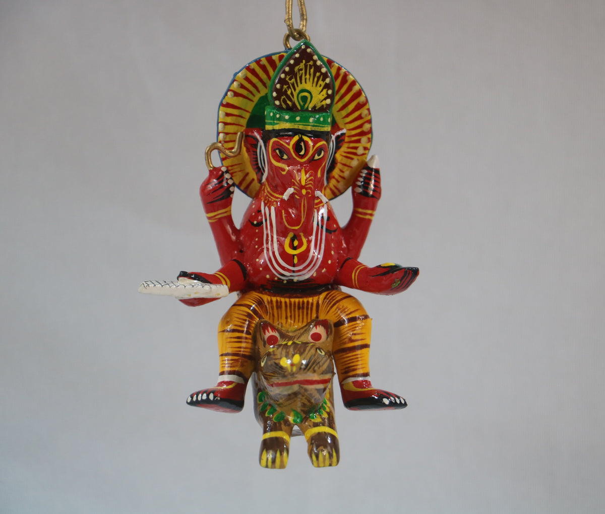 Ganesh Hanging Wooden Hand Painted