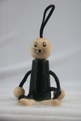 Handpainted Wooden Mouse Hanging Dolls with Non-Toxic Colors