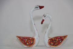 Hand-Painted Metal Duck Pair | Decorative Home Showpiece