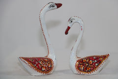 Hand-Painted Metal Duck Pair | Decorative Home Showpiece