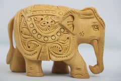 Hand-Carved Wooden Elephants – Artisan Decorative Sculptures