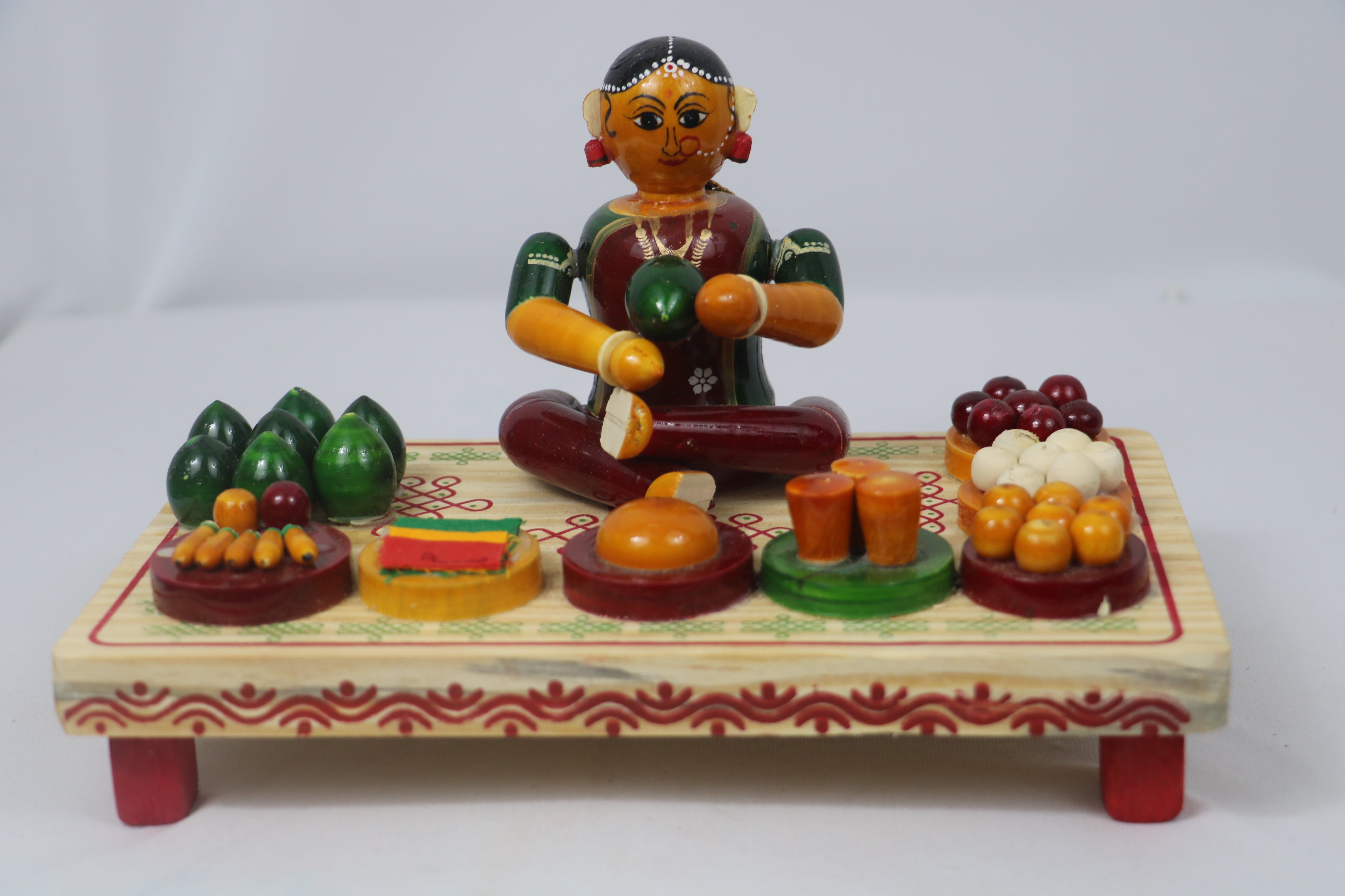 Seemantham Hand Painted Set Channpattnam