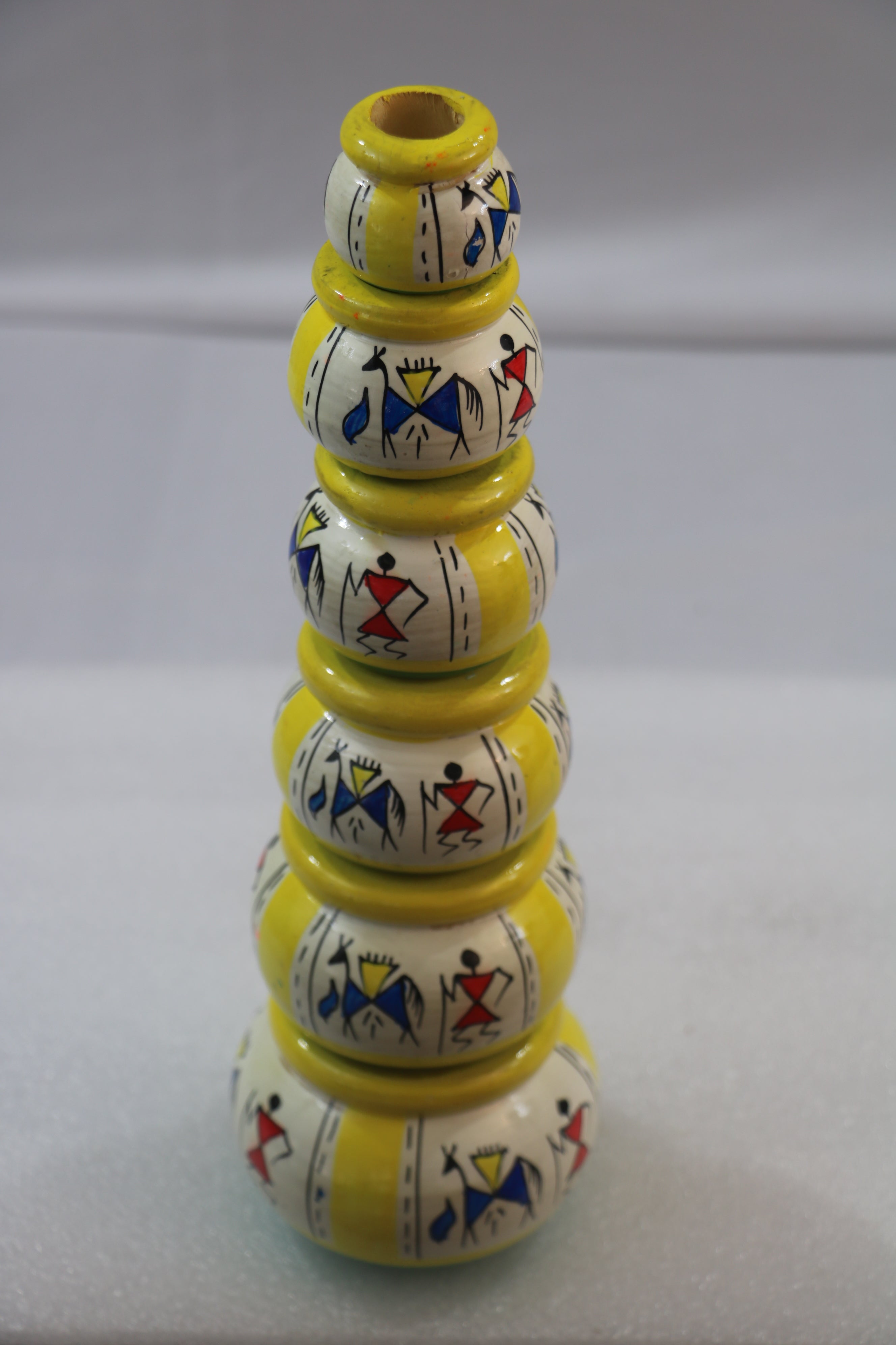 Channapatna Craft Pot Set – Handmade & Hand-Painted Wooden Decor Items