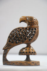 Hand-Carved Wooden Parrot Jali – Intricate Traditional Artwork