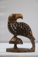 Hand-Carved Wooden Parrot Jali – Intricate Traditional Artwork