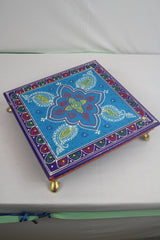 Hand-Painted Wooden Stool | Decorative Handmade Furniture
