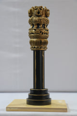 Handmade Wooden Ashoka Pillar | Traditional Indian Decor