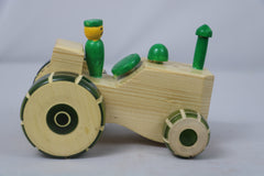 Channapatna Wooden Tractor (Green) – Traditional Handmade Toy