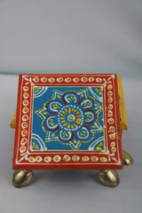 Hand-Painted Wooden Stool | Decorative Handmade Furniture