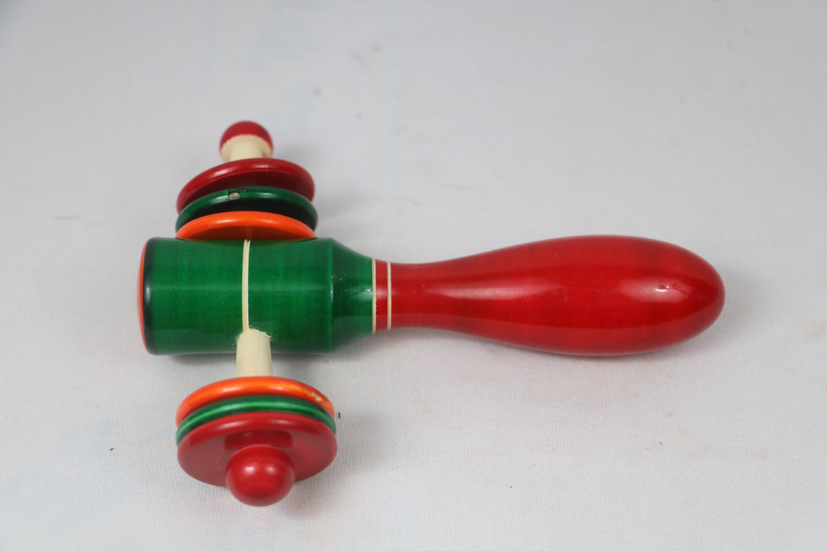 Channapatna Wooden Plate Rattle – Colorful Sound Toy for Kids