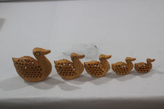 Family Wooden Carved Duck Family set of 5